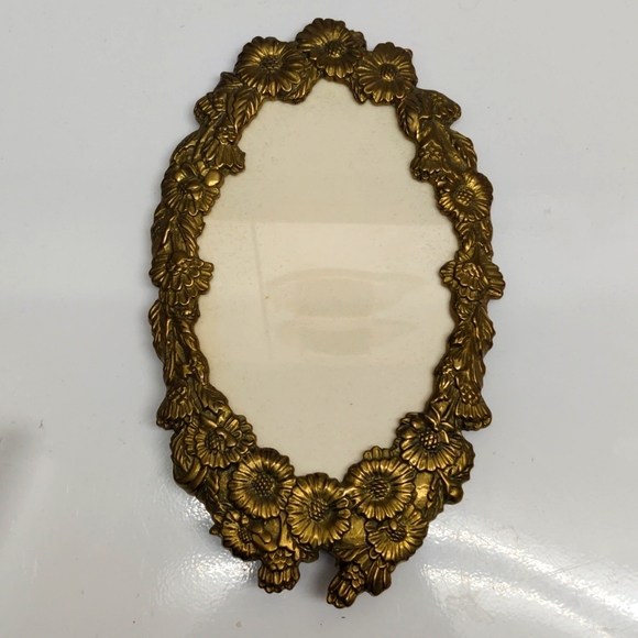 Vintage Taiwan brass picture frame